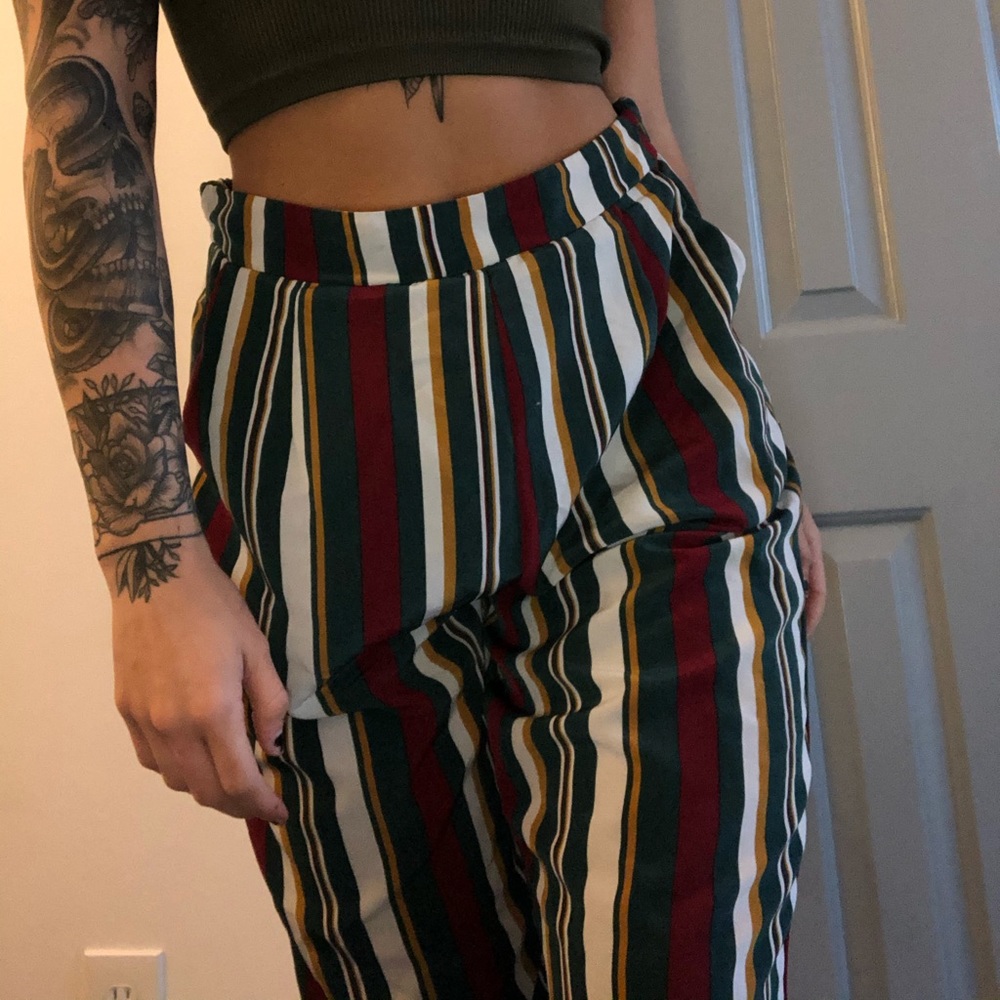 The 21 striped casual pants